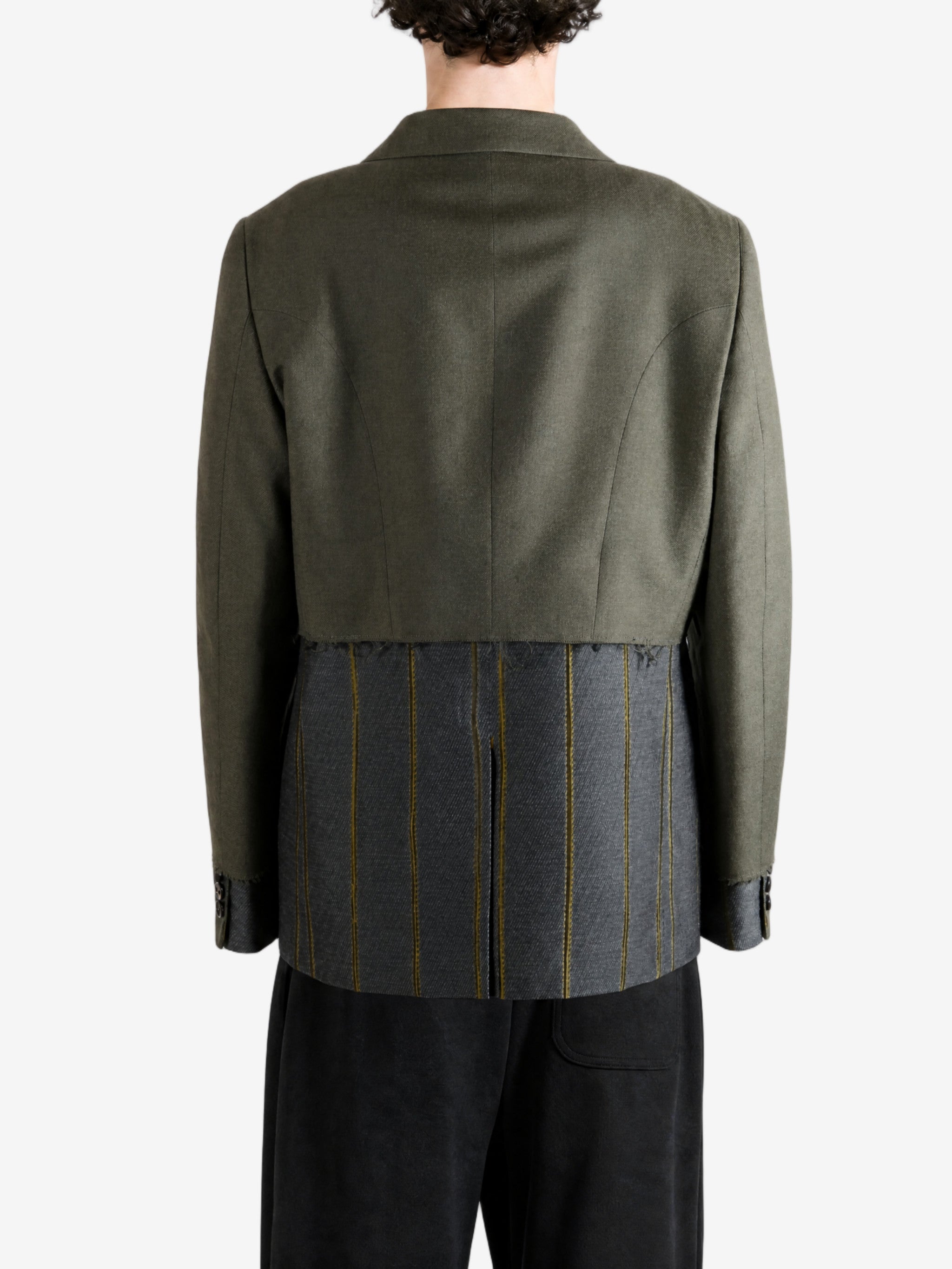 Green jacket, full body view