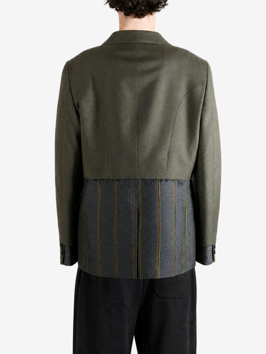 Green jacket, full body view