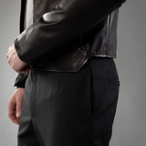 RORKE BADER - Men Bevel Leather Jacket