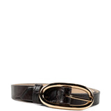 Brown accessories, front view