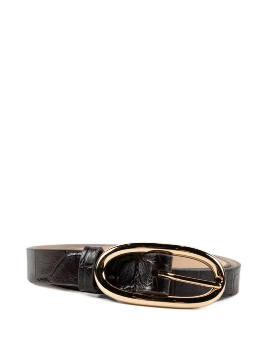 Brown accessories, front view