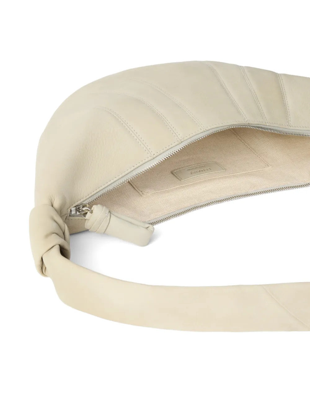 Tan bag, side view