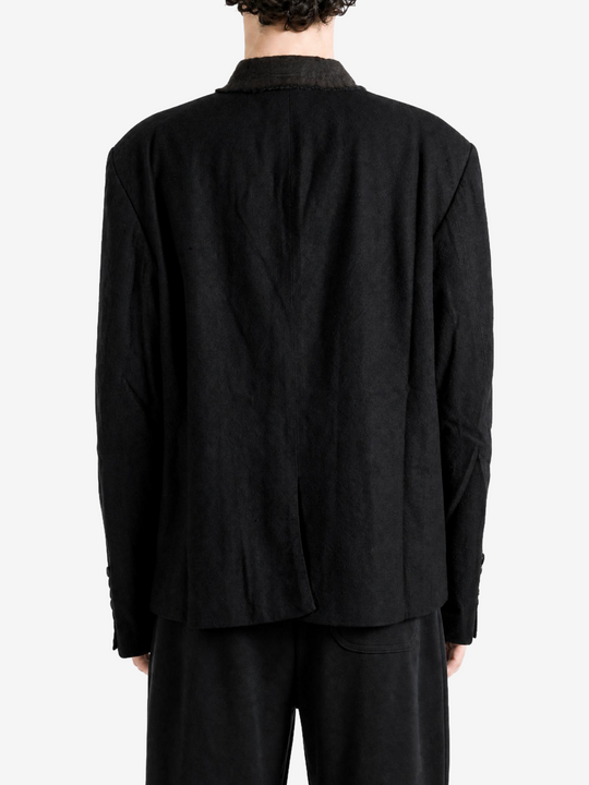 Black blazer, full body view