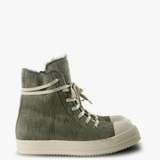 Grey shoes, side view