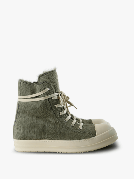 Grey shoes, side view