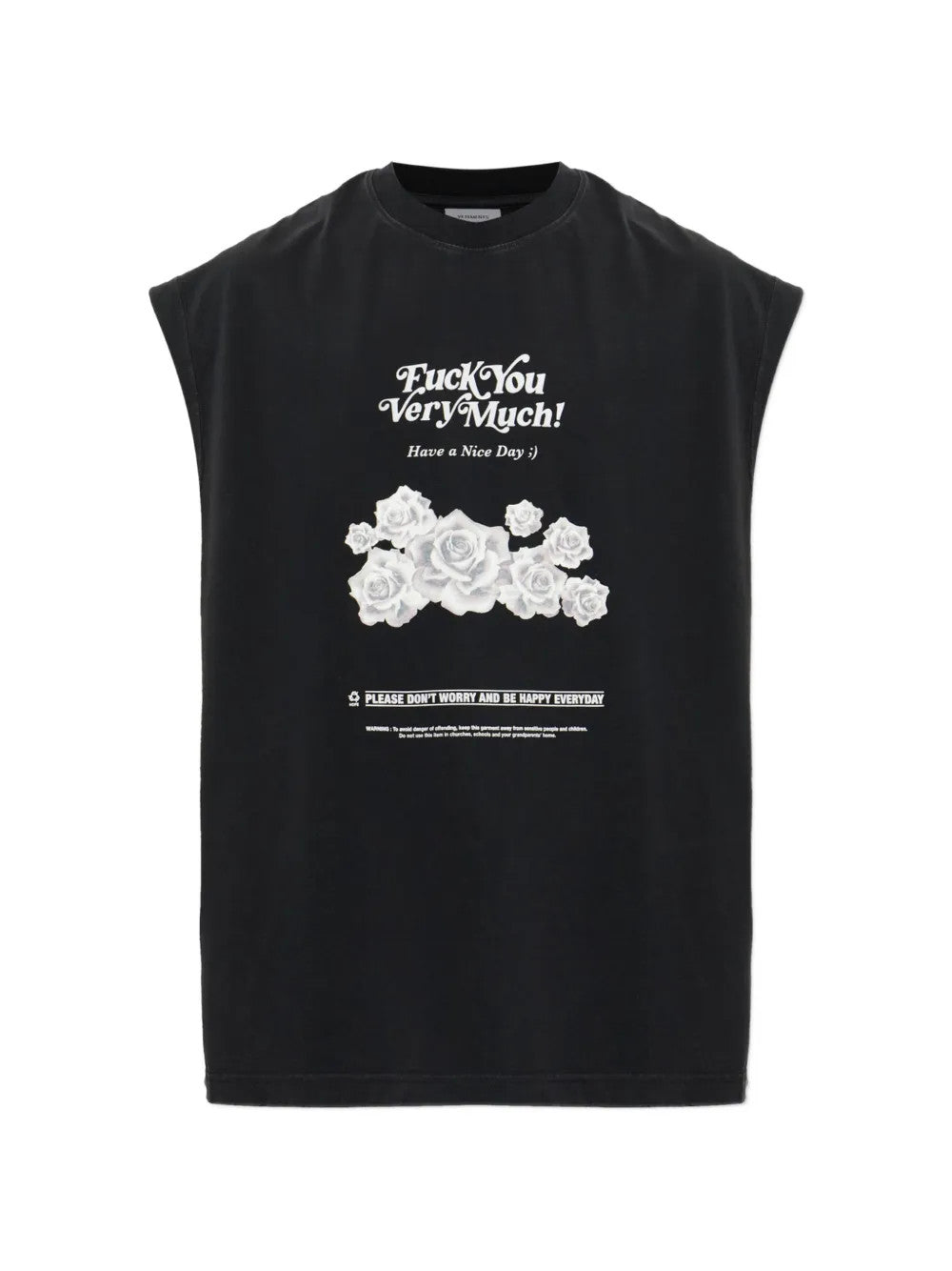 Black t-shirt, front view