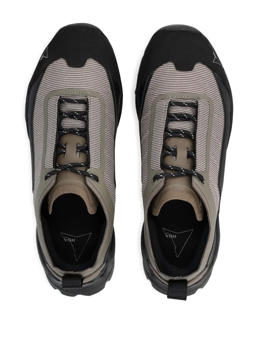 Grey sneakers,top view