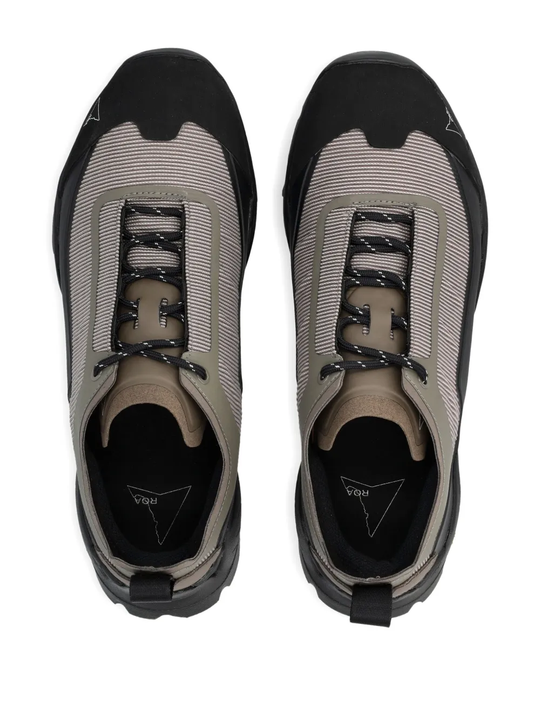 Grey sneakers,top view