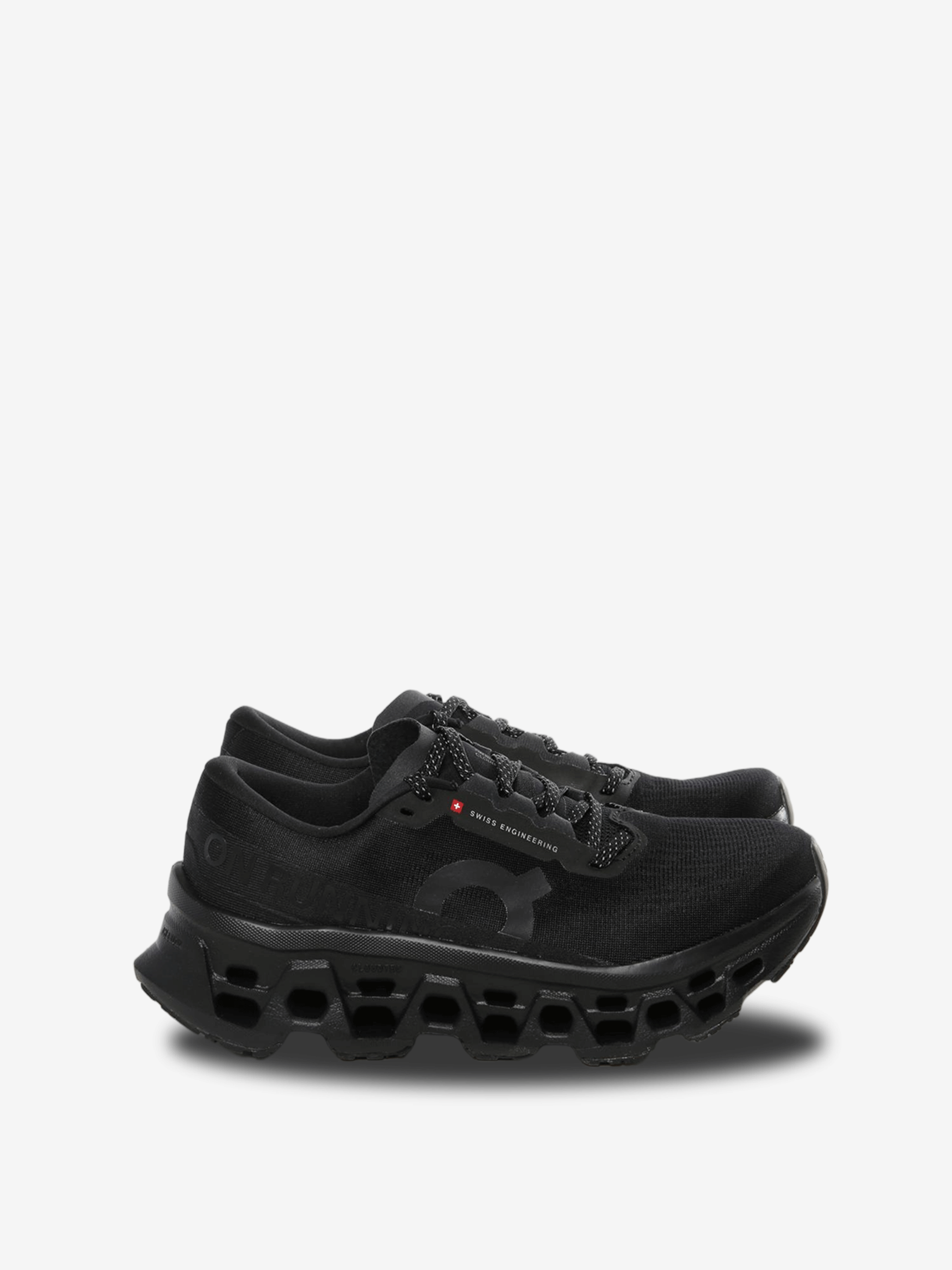 Black sneakers, front view