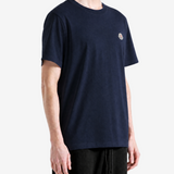 Blue t-shirt, full body view