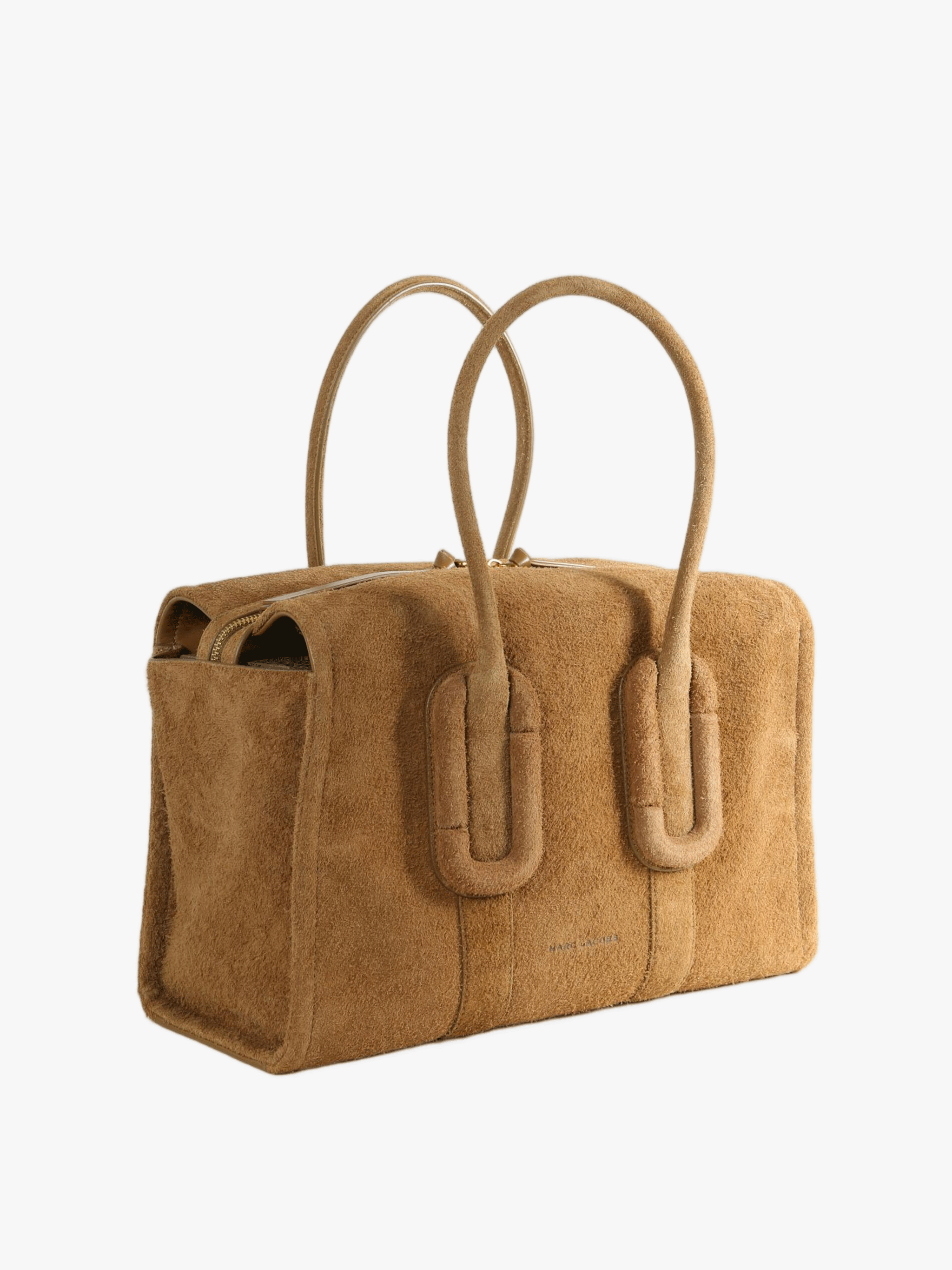 Tan bag, front view