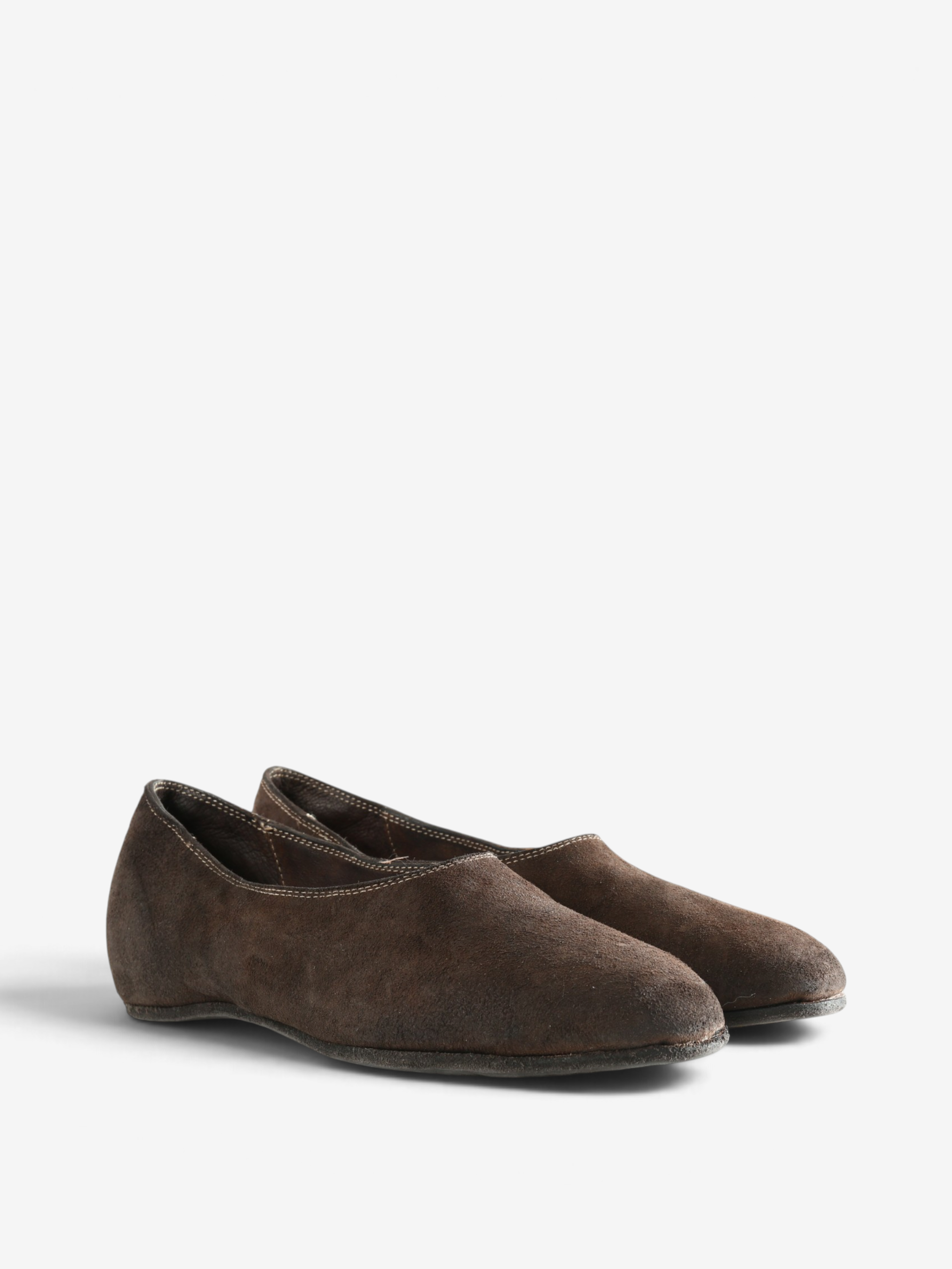 Brown shoes, front view