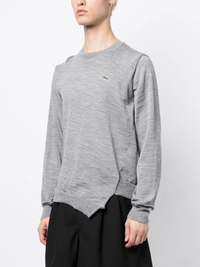 COMME DES GARCONS SHIRT X LACOSTE Men Small Logo Embroidered Sweater