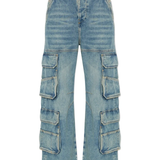 Blue pants,front view