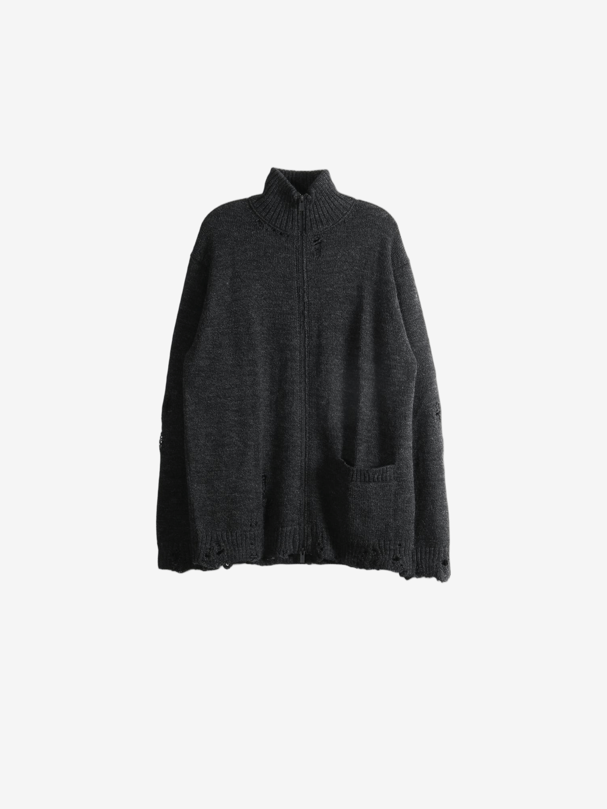 Black knitwear, front view