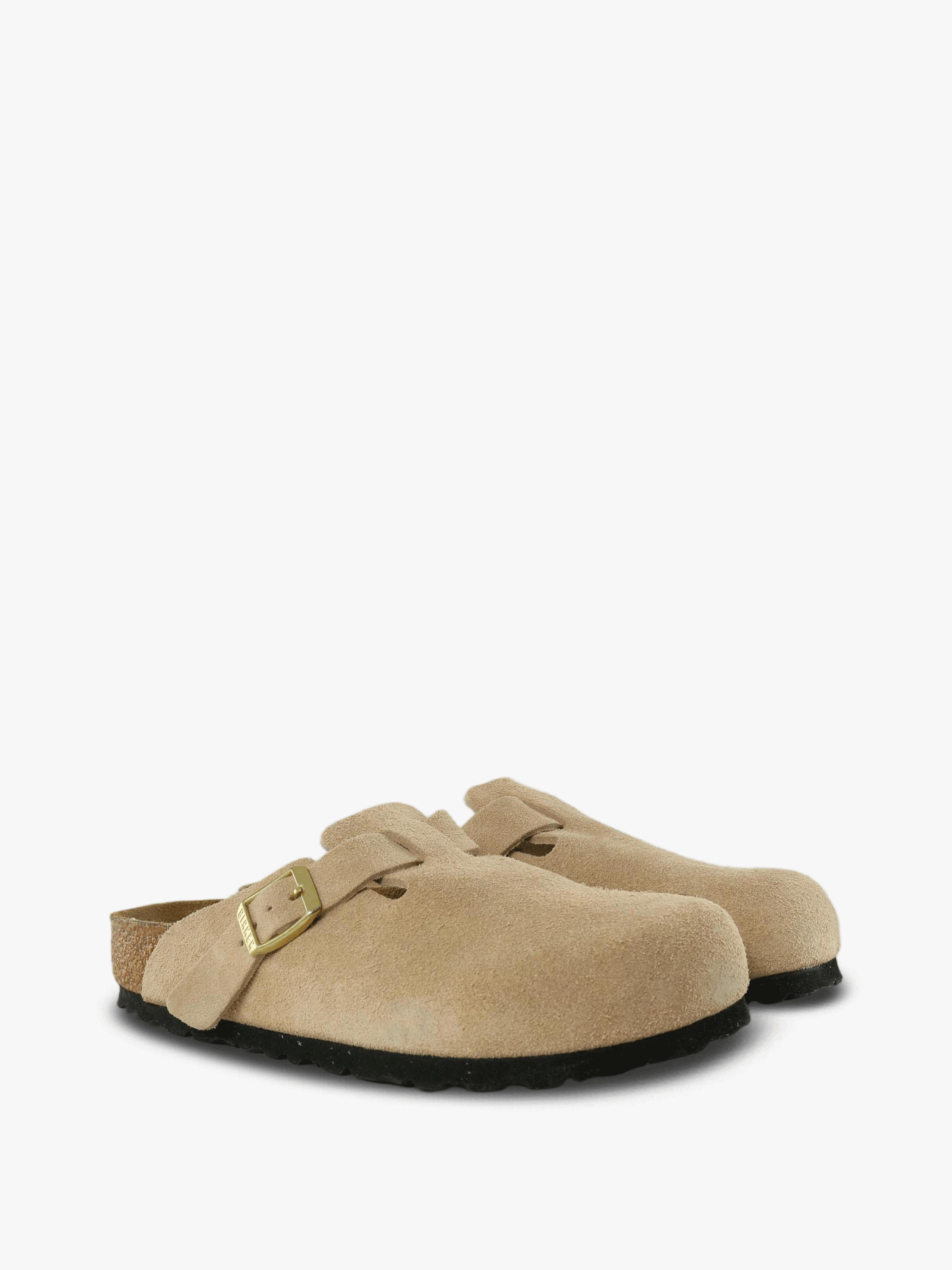 Tan sandals, front view