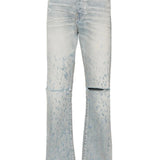 Blue jeans, front view