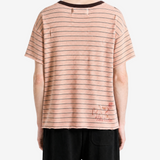 Pink t-shirt, full body view