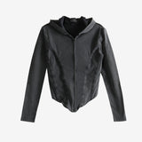 Black hoodie, front view