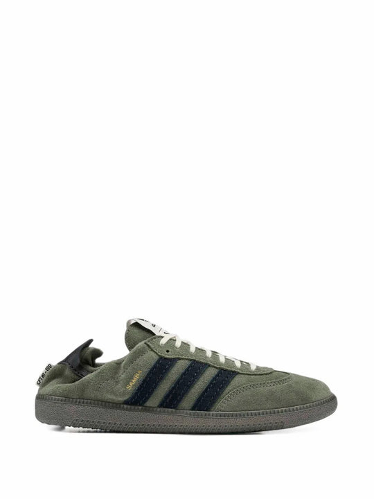 Green shoes, side view