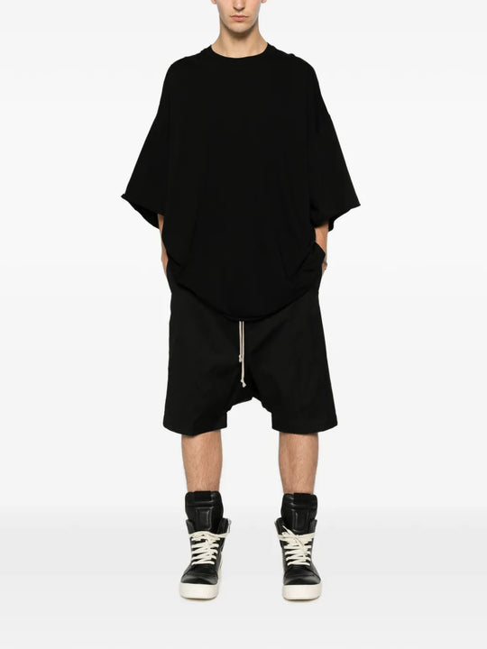 Black t-shirt, full body view