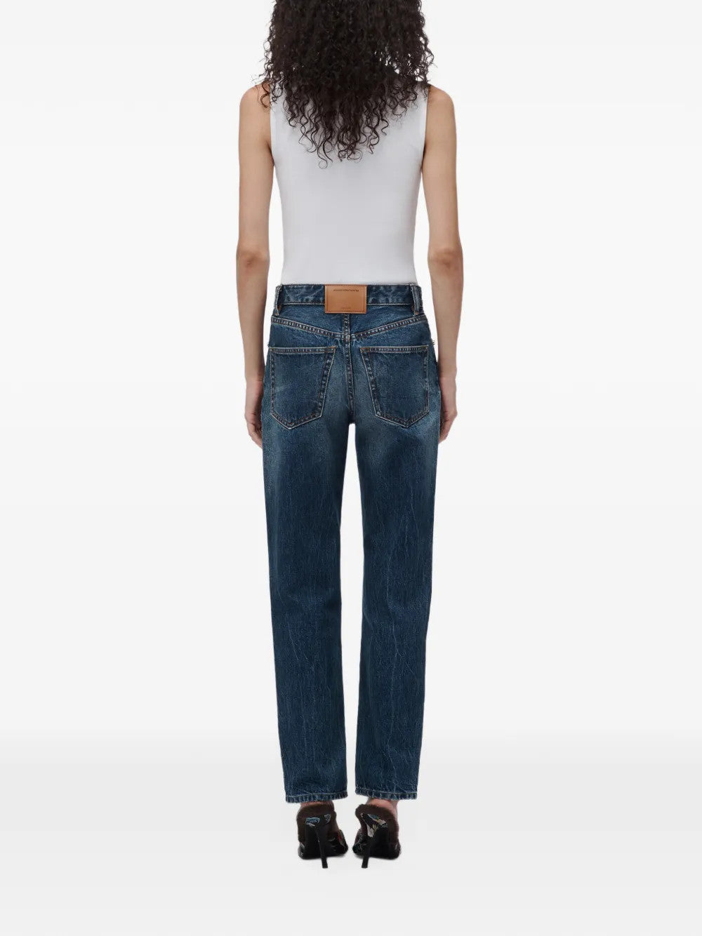 Blue jeans, front view