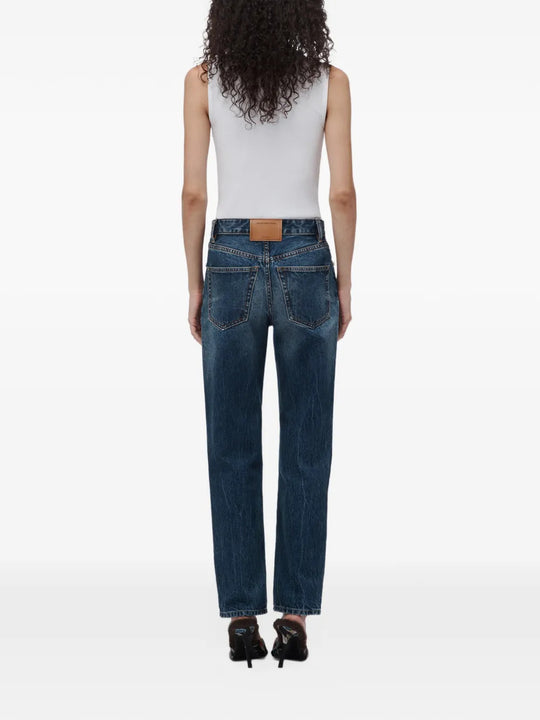 Blue jeans, front view