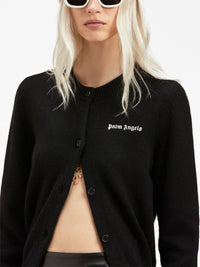 PALM ANGELS Women Classic Logo Fitted Cardigan