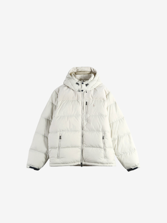 Tan jacket, front view