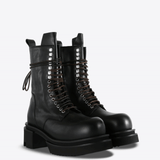 Black boots, front view