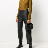 Brown knitwear, full body view
