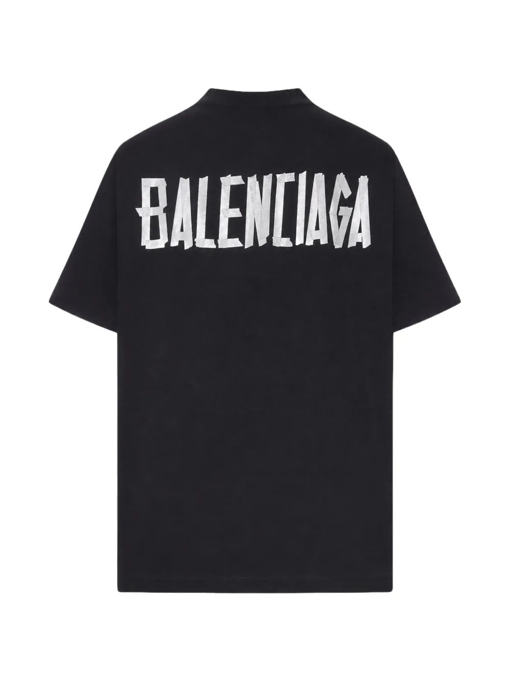 Black t-shirt, back view