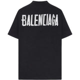 Black t-shirt, back view