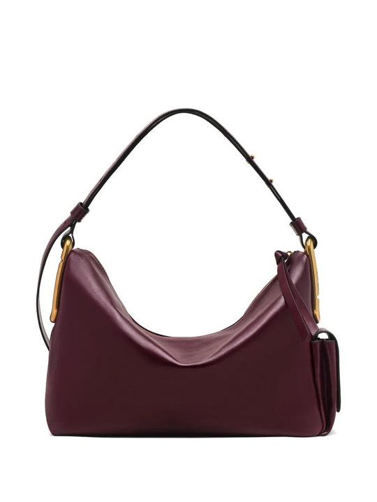 Burgundy bag, front view
