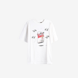 White t-shirt, front view