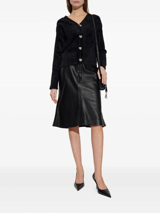 Black knitwear, full body view