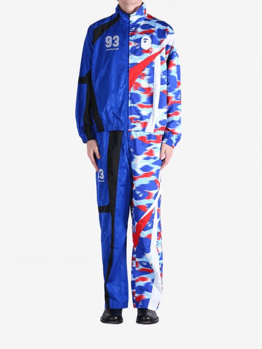 Blue jacket, full body view