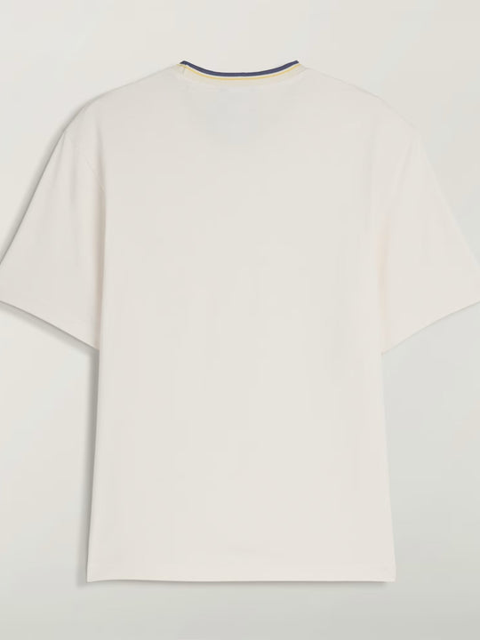 White t-shirt, back view