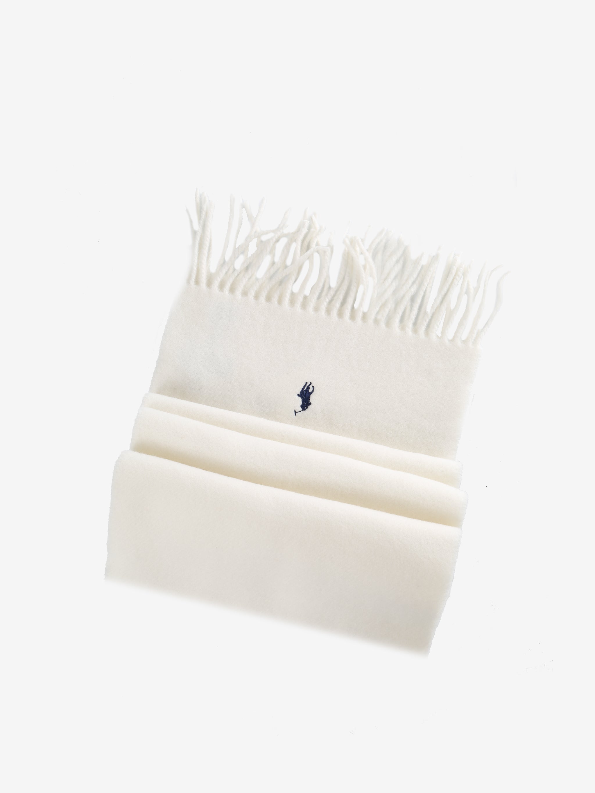 White scarves, front view