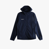 Navy jacket, front view