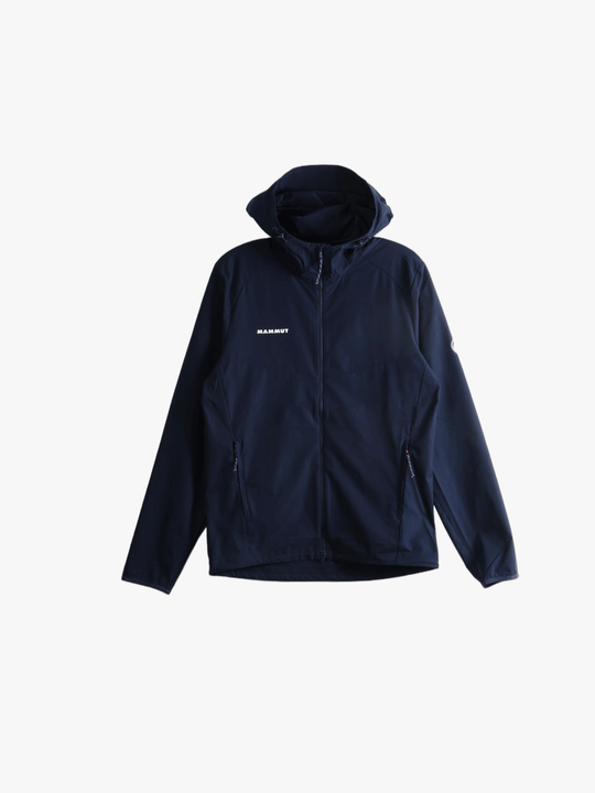 Navy jacket, front view