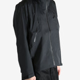 Black jacket worn by a person, showing the jacket fit
