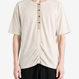 Tan t-shirt, full body view
