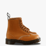 Tan shoes, side view