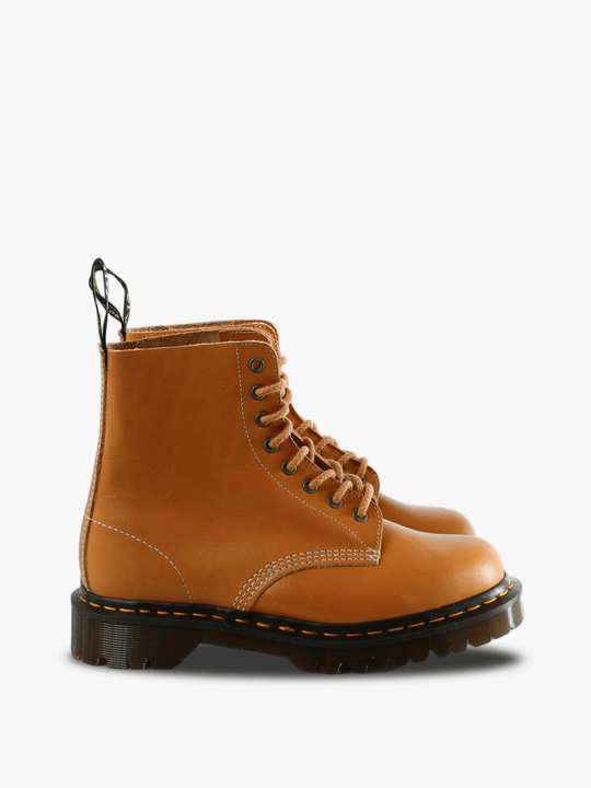 Tan shoes, side view