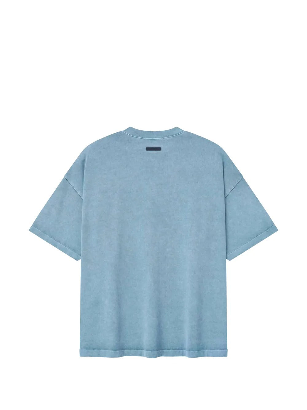Blue t-shirts, back view