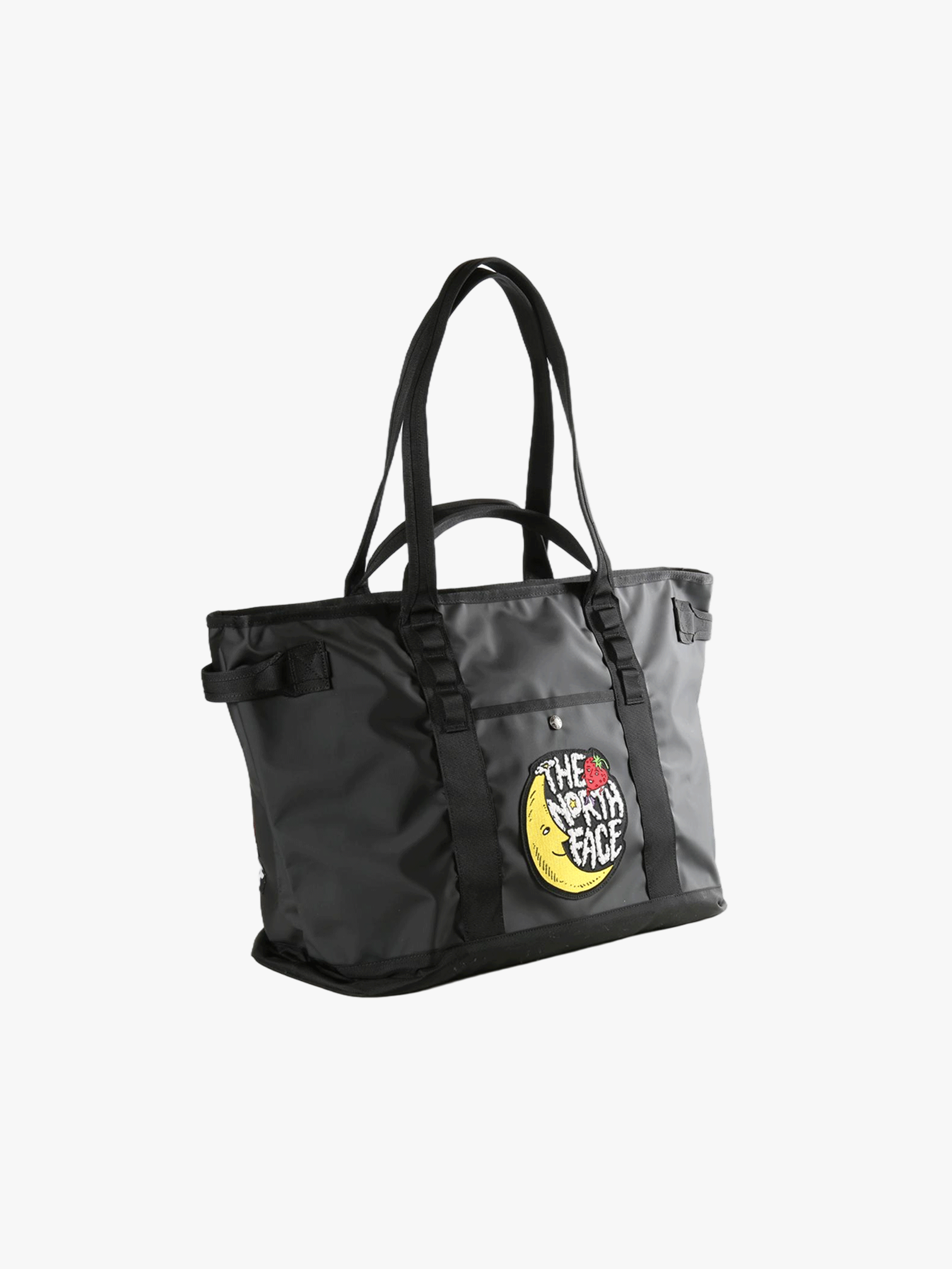Black tote bag,side view