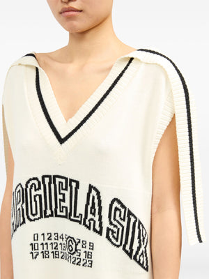 MM6 Maison Margiela - Women Varsity Jacquard Mini Dress