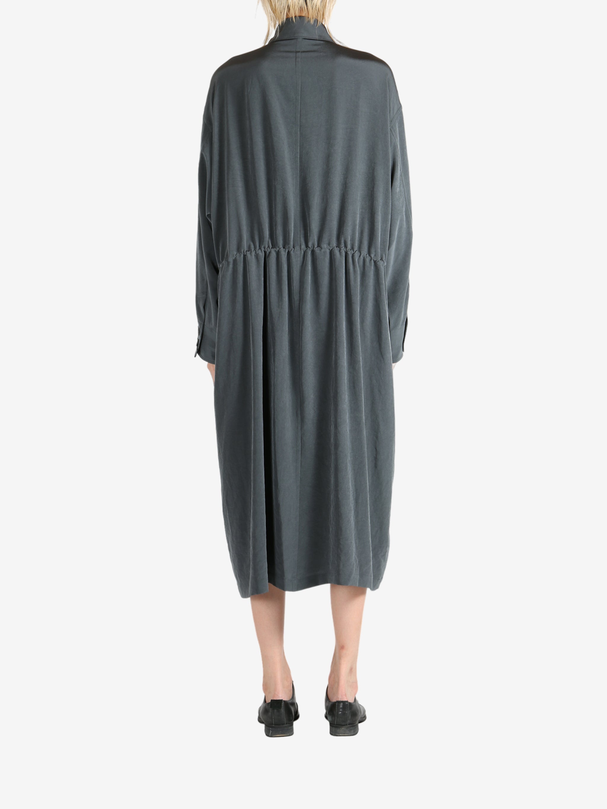 Blue jacket, full body view