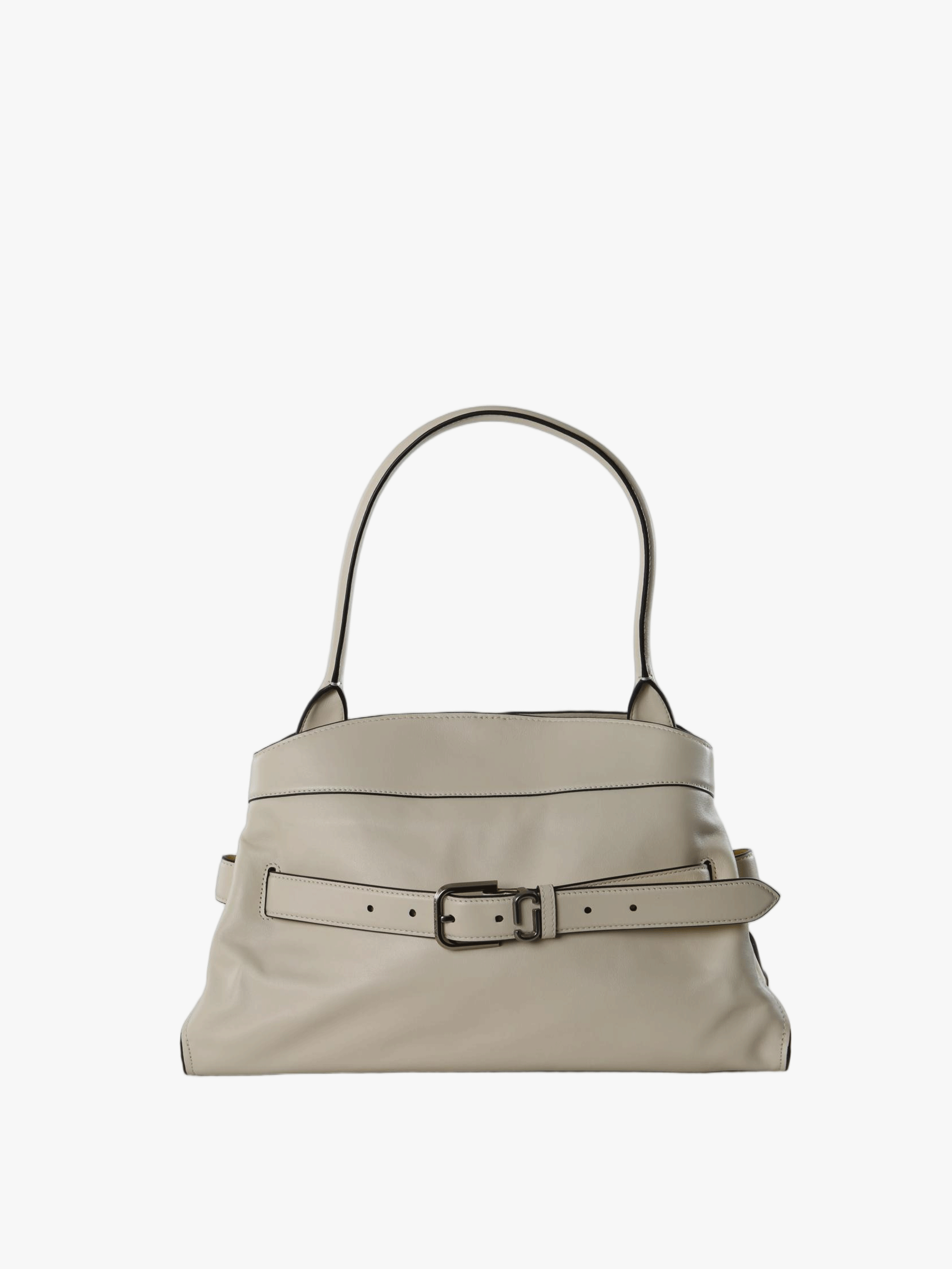 Tan bag, front view